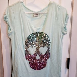 PINK size S sequin tee